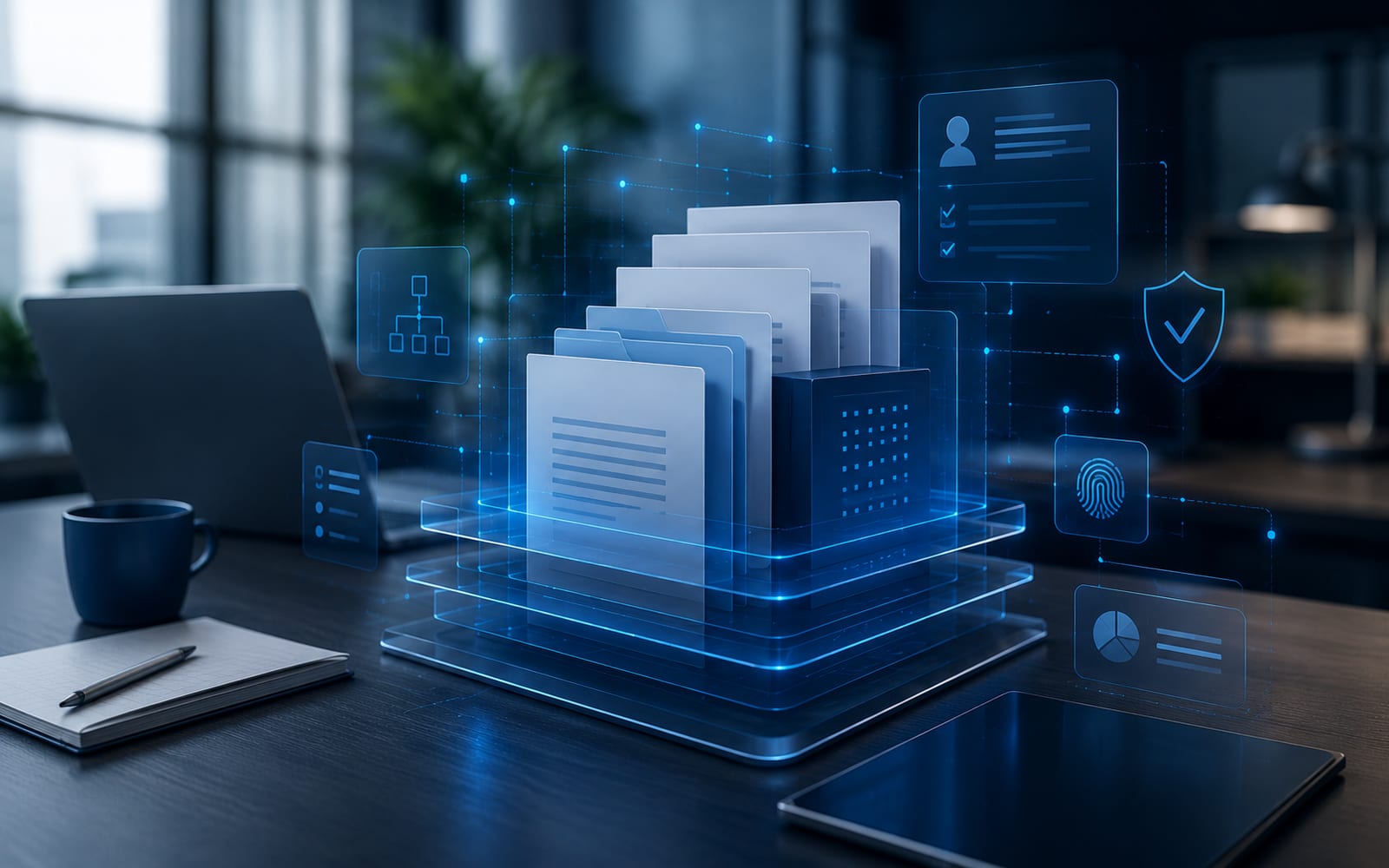 Documentos y controles de protección de datos en un entorno digital.